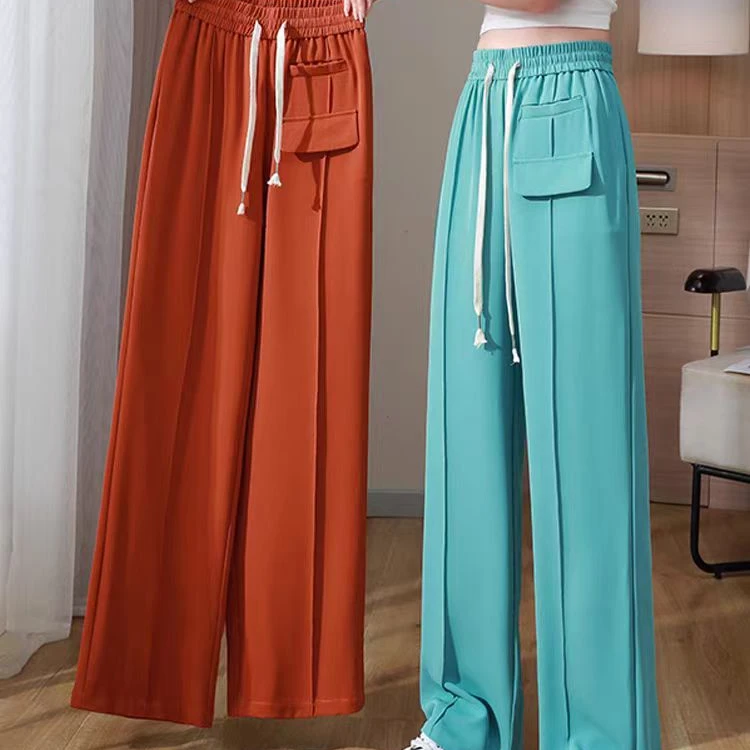 唯琳剪标  8仓A5-2-2193款   彩色休闲阔腿裤