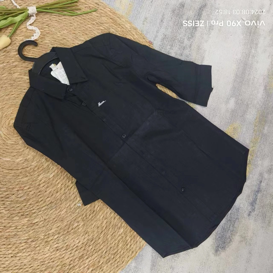 品牌剪标  7仓K2-3-1258款  黑色长袖衬衫