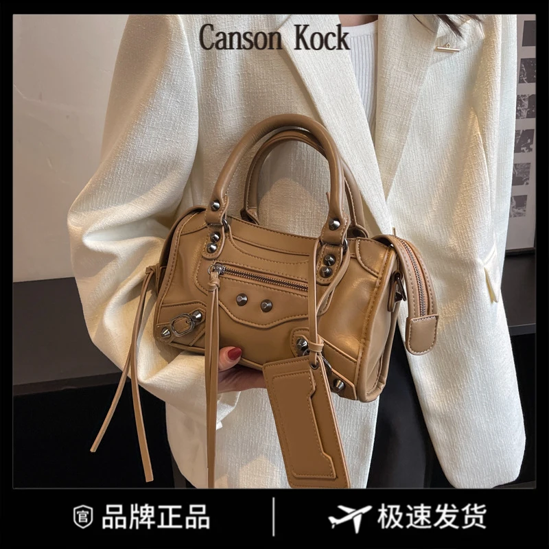 Canson Kock手提包包女2023新款复古枕头包时尚潮单肩斜挎包