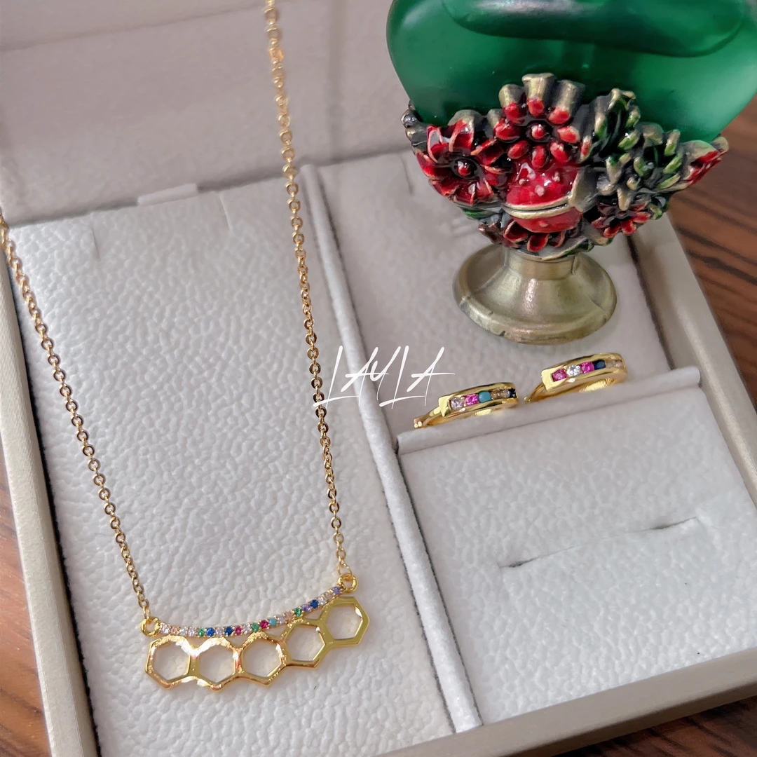 钛钢项链 莱依拉时尚精美项链耳饰990轻奢素款坠链彩色简约百搭