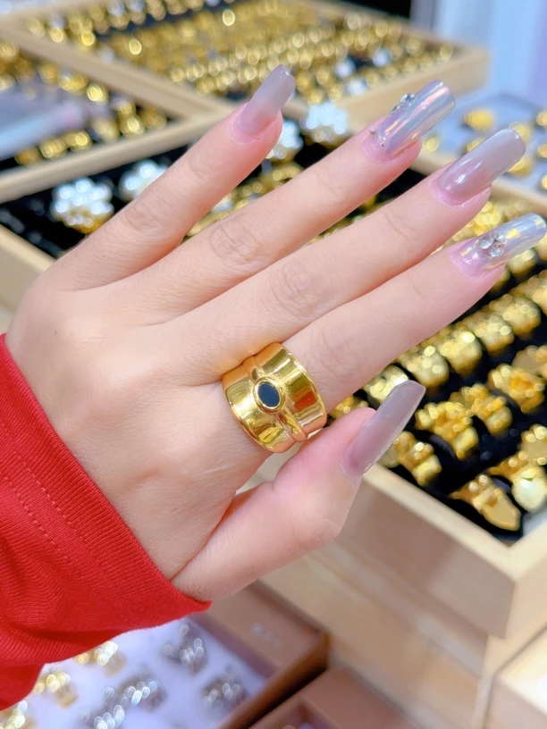 钛钢戒指 钛钢时尚戒指0325气质百搭简约大气上档次