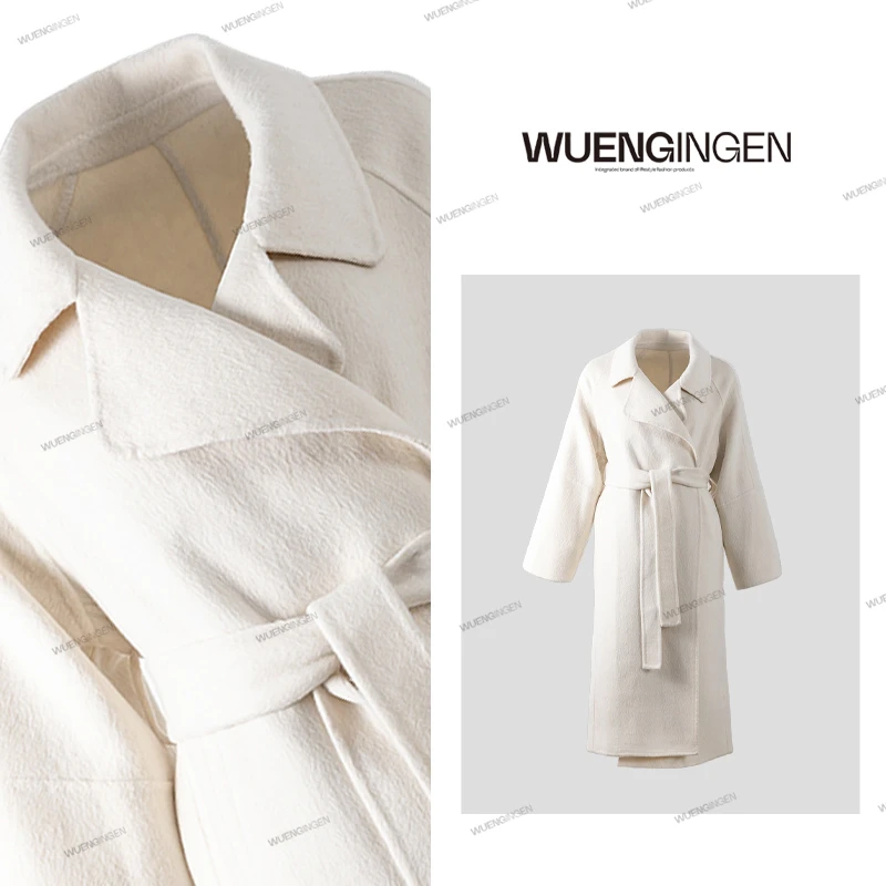 羊毛 + 西装领  中长款 ~ 束腰  轻奢大衣  A66358