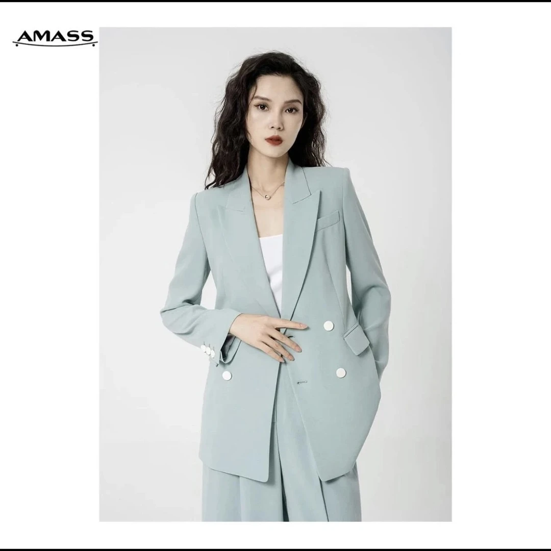 阿玛施新款通勤时尚百搭中长款西装外套5400773