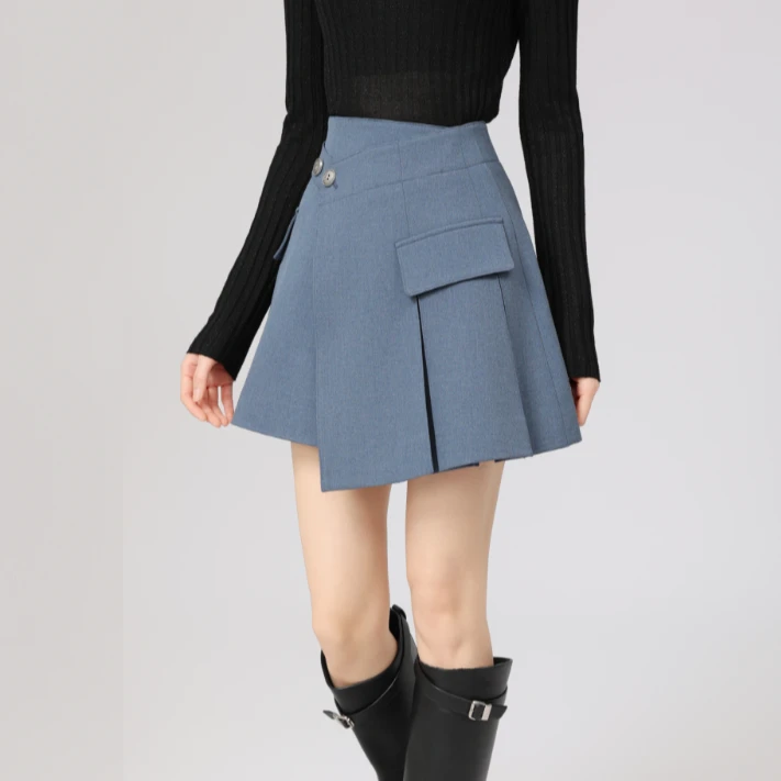 AMASS/阿玛施早春新款高腰短裙新款显瘦A字半身裙520002