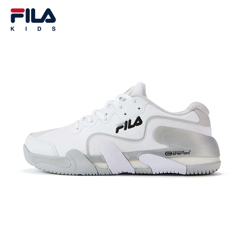 FILA斐乐儿童童鞋新款网球鞋舒适防滑百搭大童男女白色运动鞋校鞋