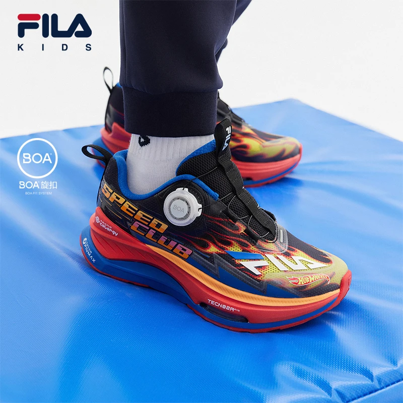 FILA斐乐童鞋儿童超跑训练鞋2024新款男女8-16岁大童旋钮运动鞋