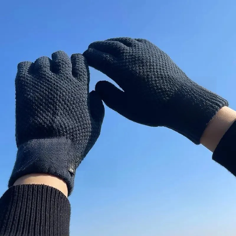 触屏手套男士冬季骑车防寒双层加厚加绒学生冬天保暖骑行骑车防冻