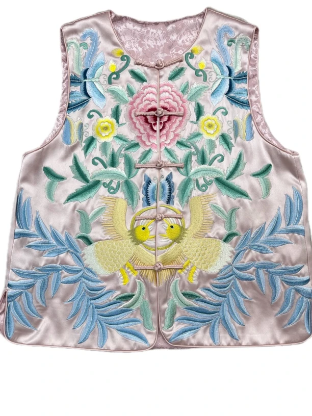 2024年春夏新款复古马甲中国风马夹国潮中式上衣无袖夏季