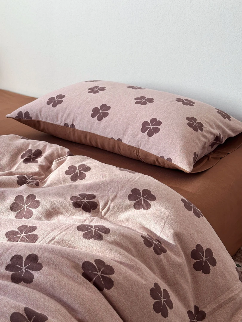 【卧适&纯棉】A类纯棉针织棉色织提花全棉四件套裸睡超柔