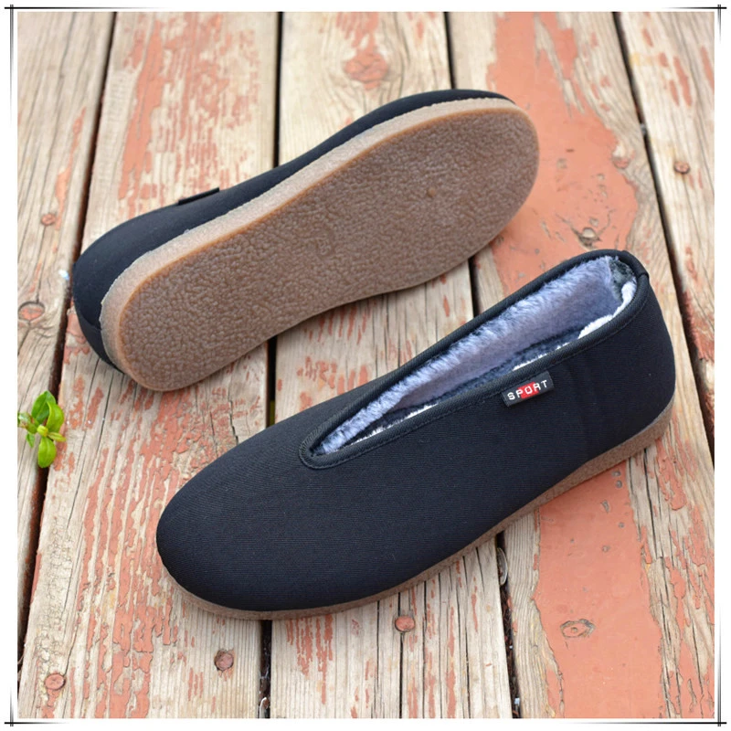 冬季保暖复古民族风男棉鞋圆口鞋元口棉鞋老北京布鞋爸爸鞋