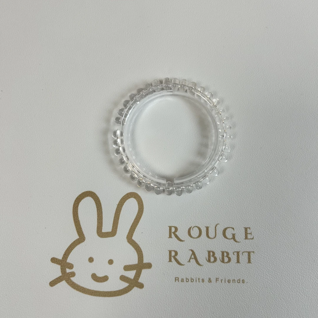 【胭脂兔】白水晶-算盘珠型 单圈手串 天然纯净体白水晶 BUFF版