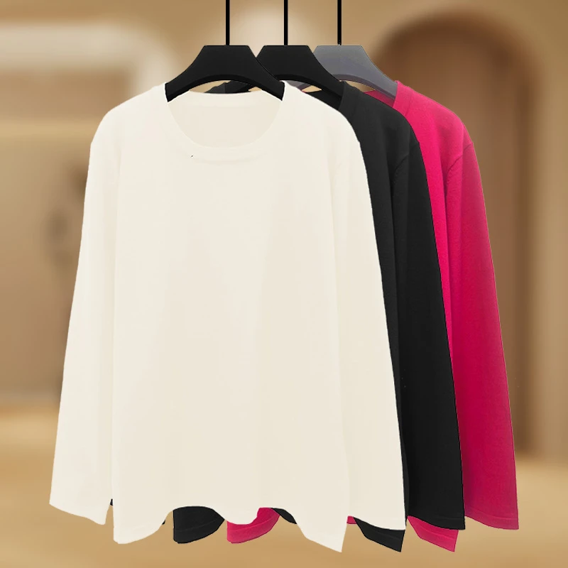 （现货）240斤大码女装秋冬外穿内搭T恤9163