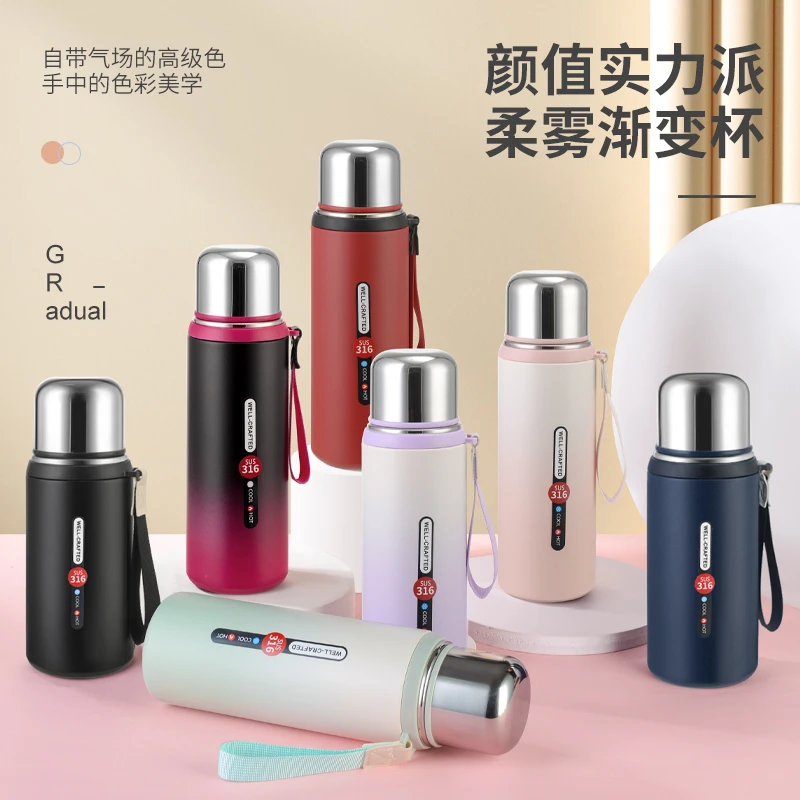 316不锈钢车载保温杯保温杯真空情侣创意水杯盖子【可当盖子】喝水B