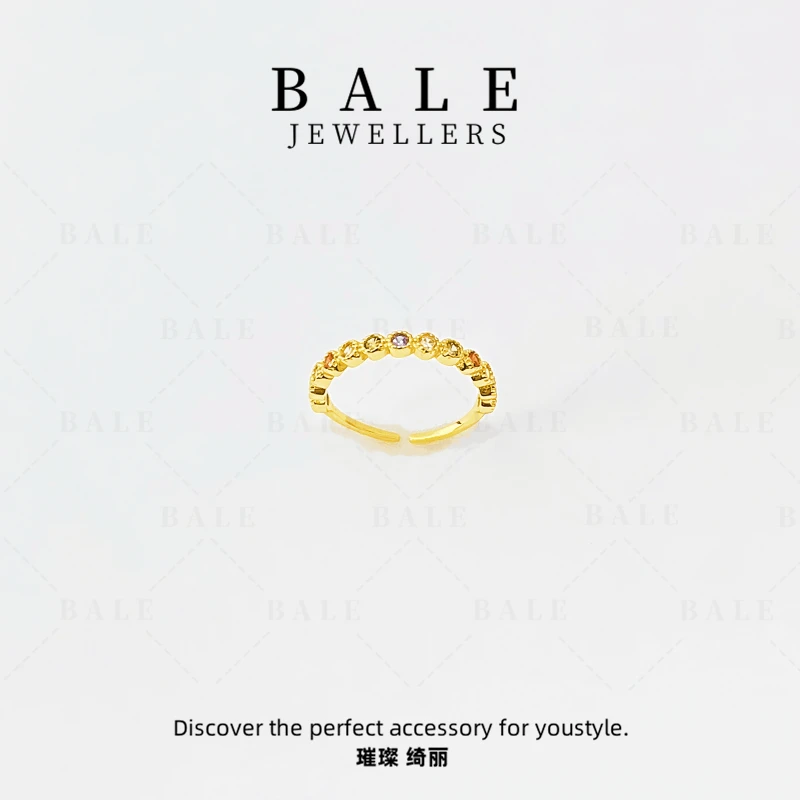 925银合成锆石戒指 T0865 彩色轻奢经典百搭气质时尚精致戒指