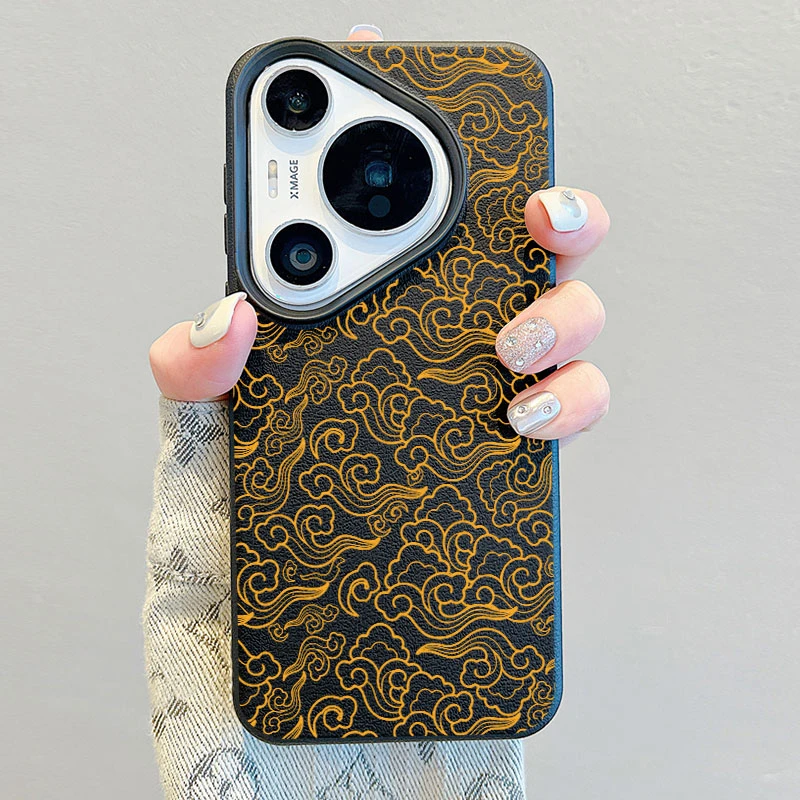 创意祥云纹适用华为Pura70Pro手机壳个性Mate60/50小米14pro防摔