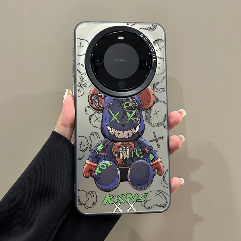 潮酷暴力熊适用华为mate60pro手机壳苹果15pro高级小米14vivo防摔