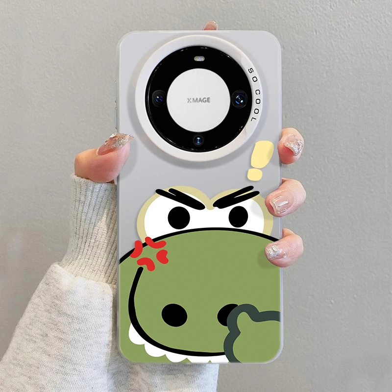 抠鼻恐龙适用于华为mate60pro手机壳创意mt50/40高级感苹果15防摔