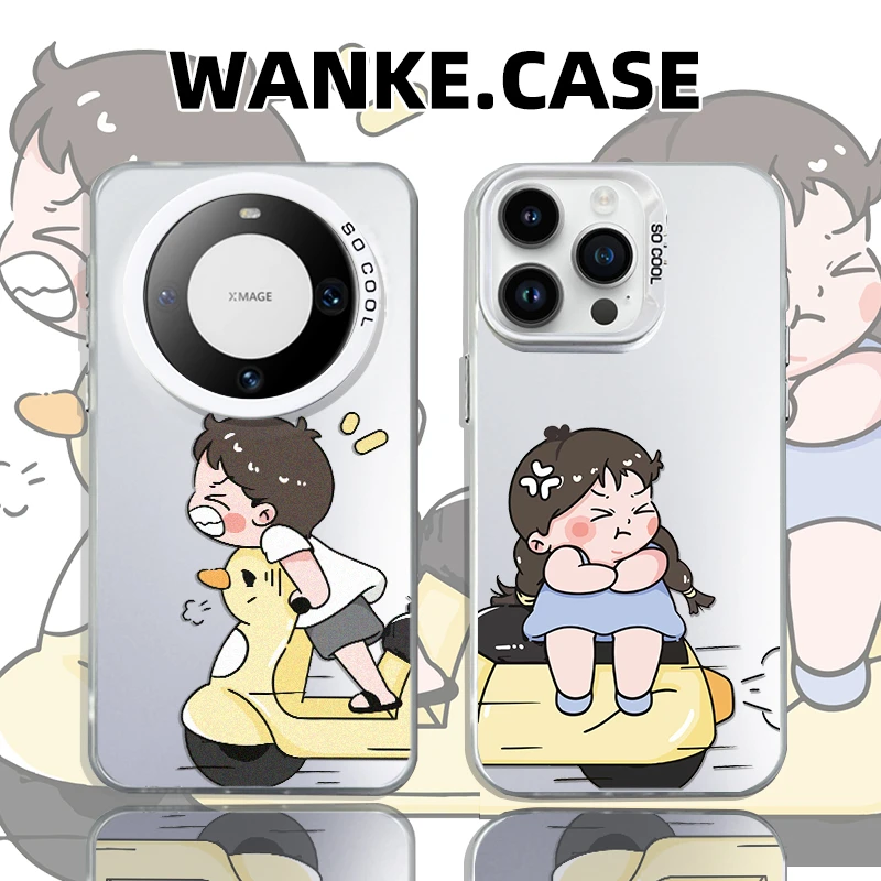 机车情侣适用华为Mate60Pro手机壳Mate70新款苹果16小米15Pro外壳