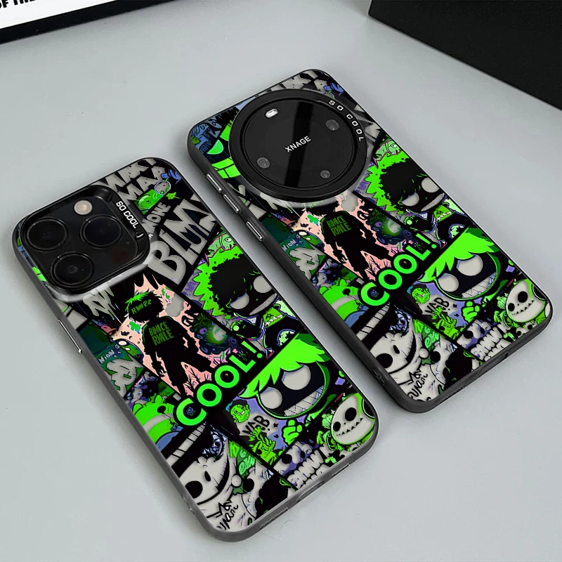 绿色涂鸦适用华为Mate70Pro手机壳mate60rs创意Pura80/70防摔保护