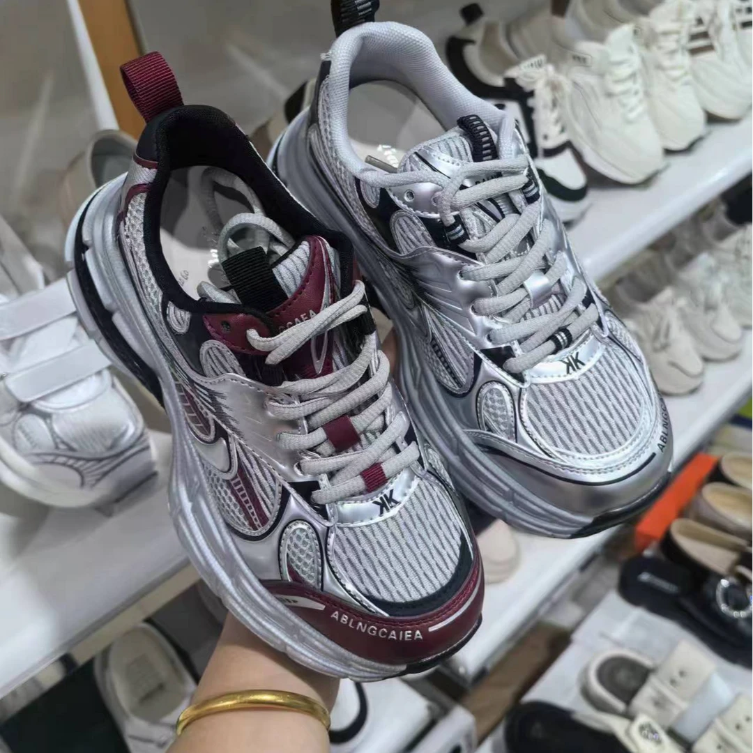 小二家秋款双网透气老爹鞋