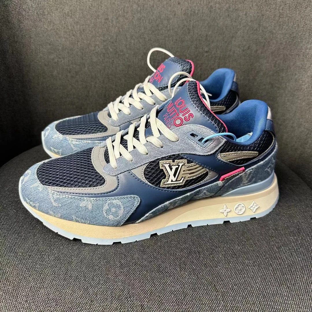 （孤码福利款）LouisVuitton/路易威登经典牛仔蓝配色Runaway运动鞋