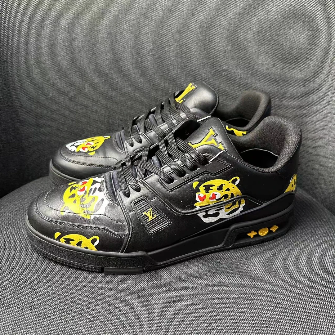 LouisVuitton/路易威登联名黑老虎Trainer休闲板鞋（海蜀黍福利）