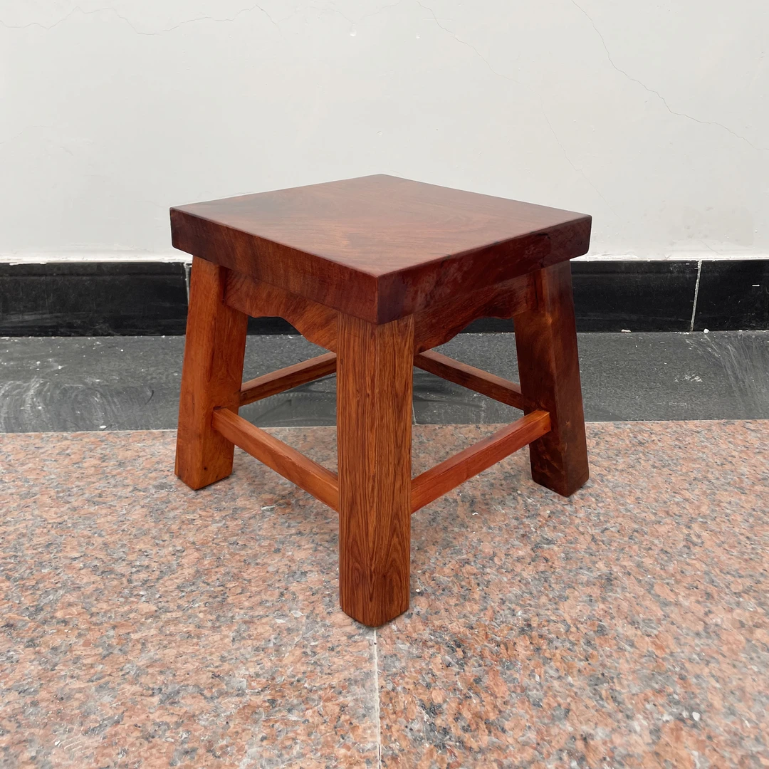 红木小方凳大果紫檀独板换鞋凳茶几矮凳实木新中式家用客厅换鞋凳