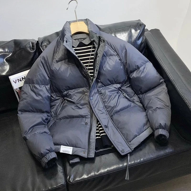 BOOSDELV冬季立领羽绒服男士保暖短款上衣帅气青年潮牌加厚外套男