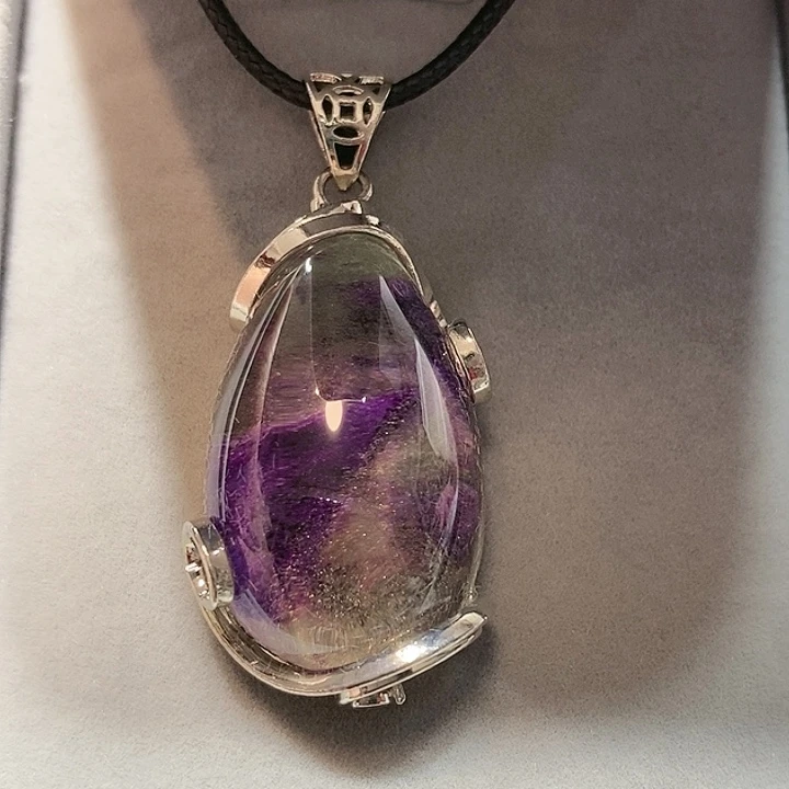 紫晶颈饰钛钢124号男女同款