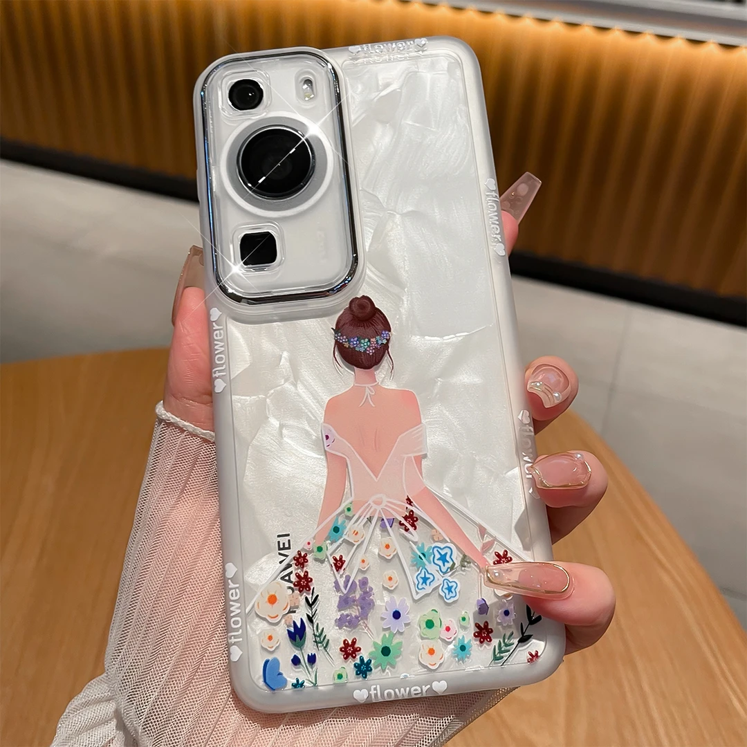 潮钻适用华为p60手机壳女款潮牌p60pro镜头全包防摔气质高级透明