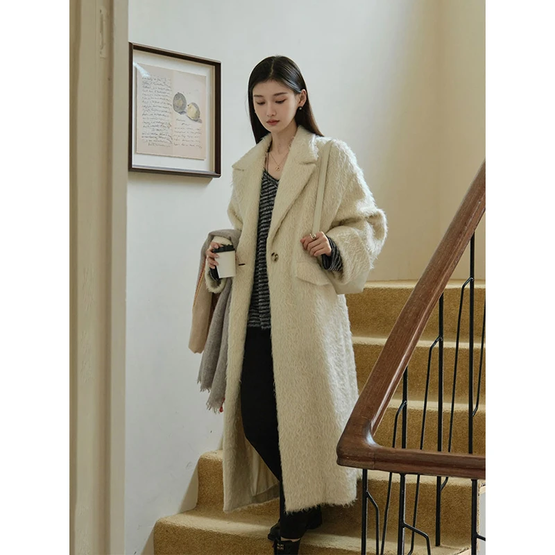 且可ChillCozy 丹麦 珍稀初剪澳毛&土耳其马海毛大衣