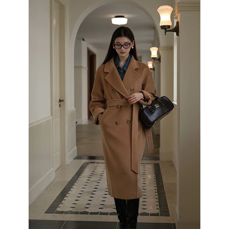 且可ChillCozy黑标 鼻祖大衣 绵羊毛羊绒经典外套