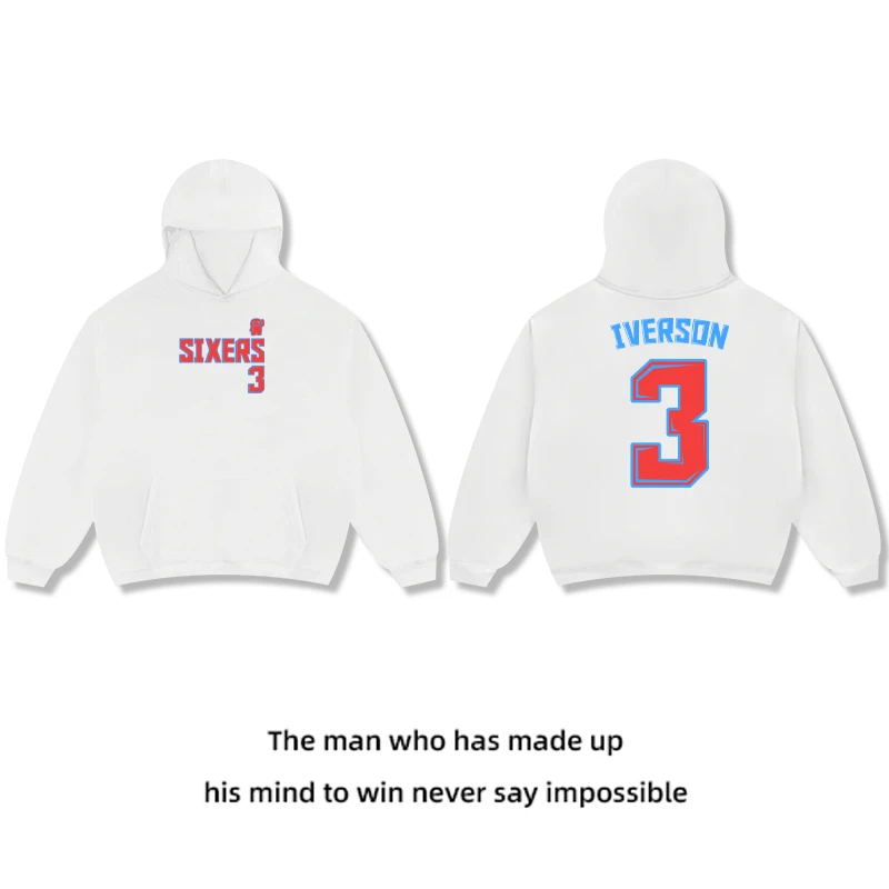 Unsurbull球星380G秋冬宽松美式印花连帽衫休闲运动百搭连帽卫衣