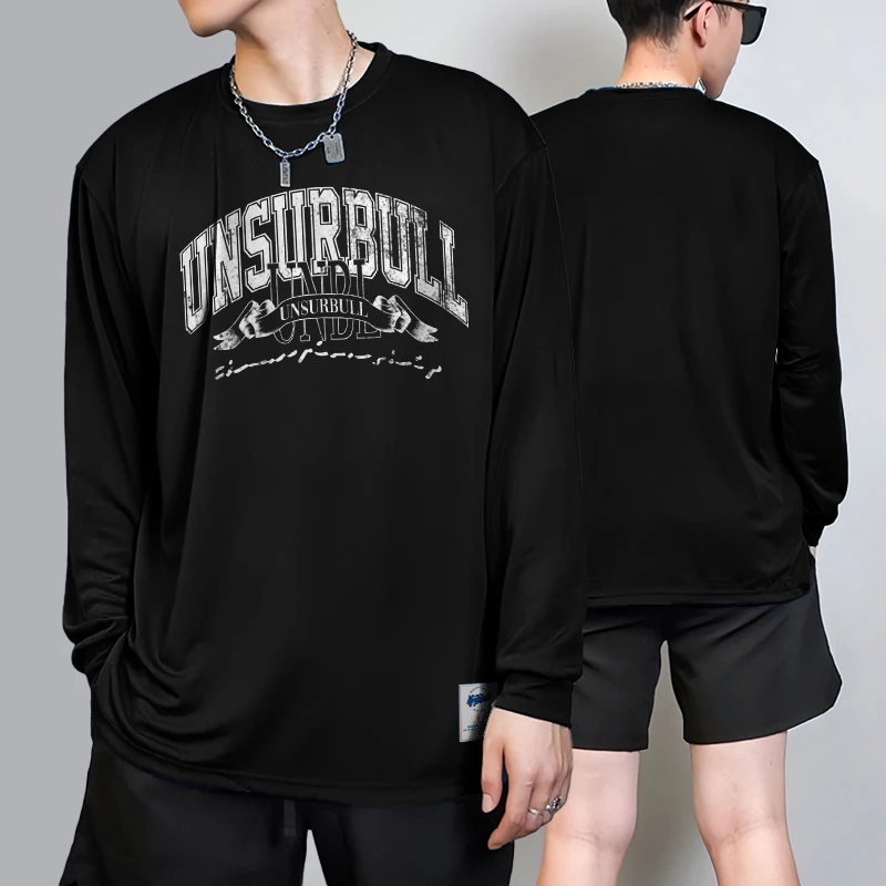 Unsurbull新款美式长袖上衣投篮服运动训练透气速干休闲宽松秋季