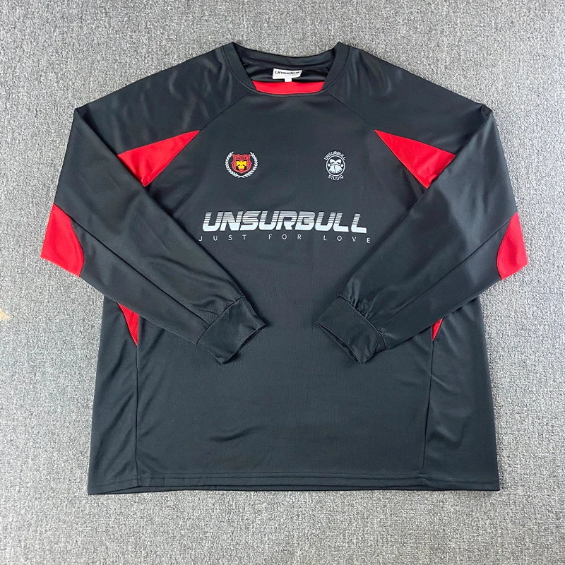 美式潮流精品长袖投篮服运动休闲网眼透气速干复古上衣