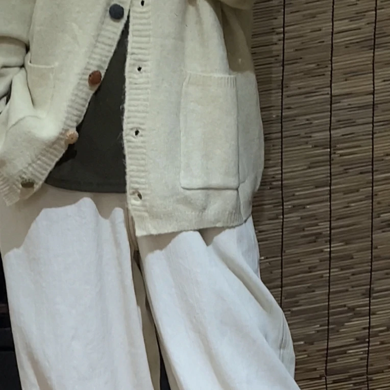 大码宽松彩色纽扣针织开衫毛衣慵懒风甜美上衣外套气质