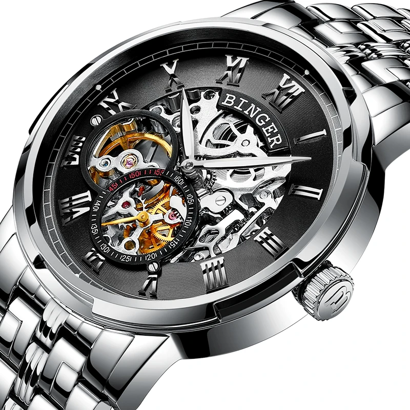 BUREI/宝梭男士镂空全自动机械腕表5036