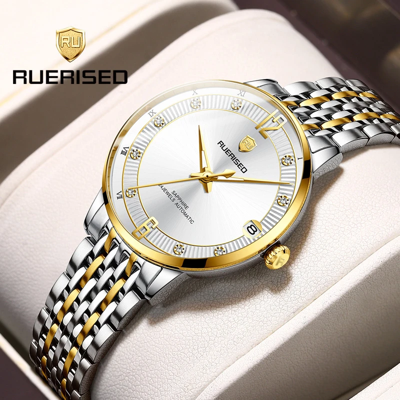 RUERISED瑞士希斯德女士手表全自动机械表情侣表MA83008L