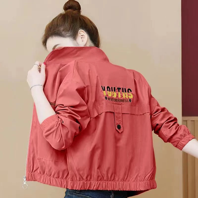 鑫奇语2025春秋新品宽松夹克百搭短外套有里布女士上衣夹克女潮