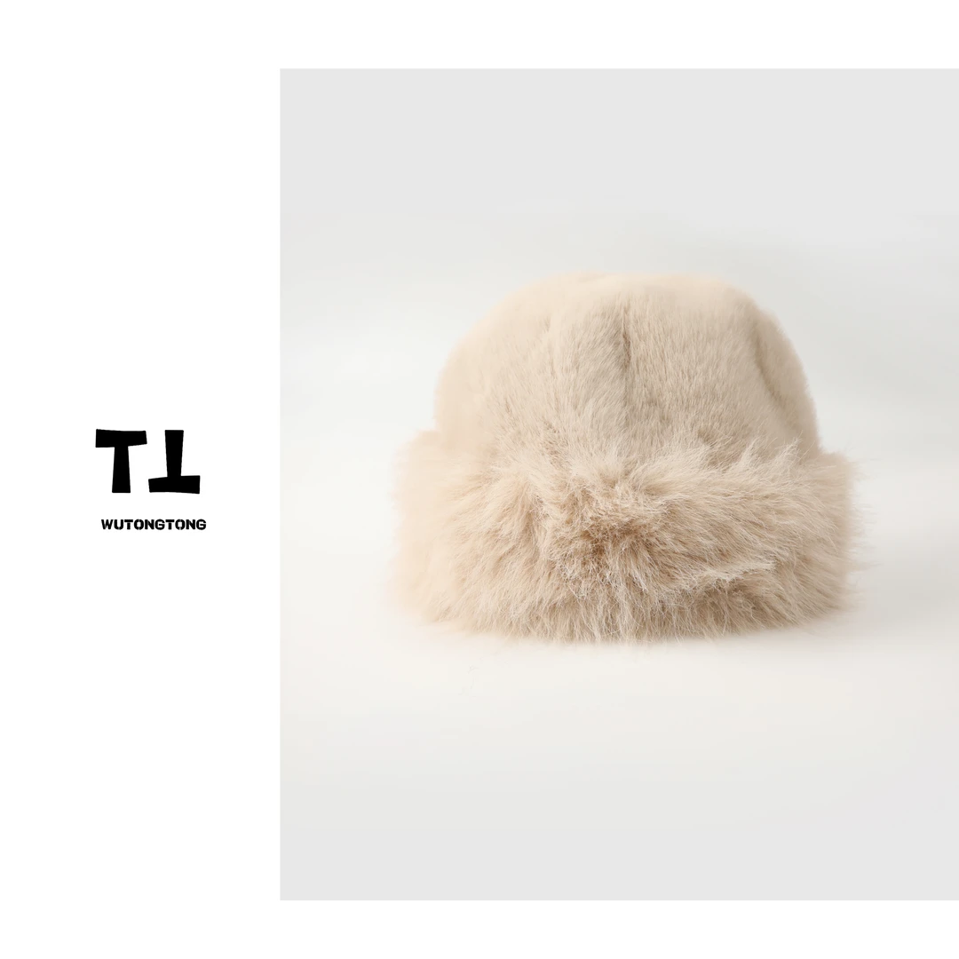 【吴童优选】网红毛毛帽子加厚百搭秋冬季保暖毛绒休闲帽子61251