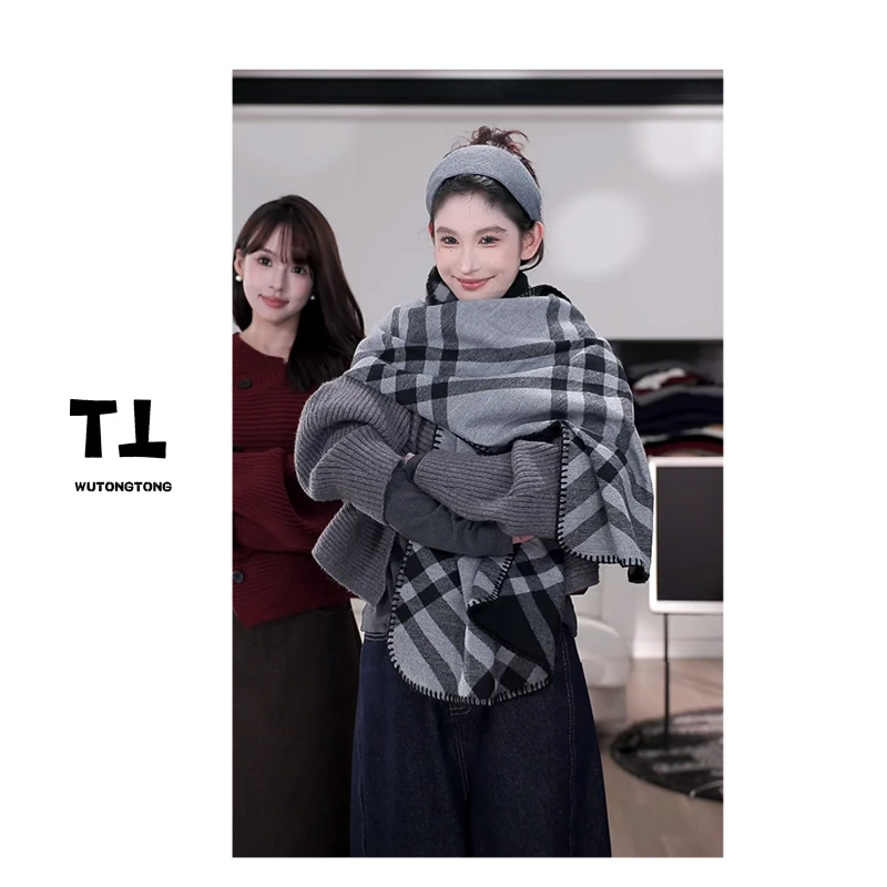 现货【吴童优选】秋冬季时尚短款披肩女百搭休闲韩版调性搭肩61215