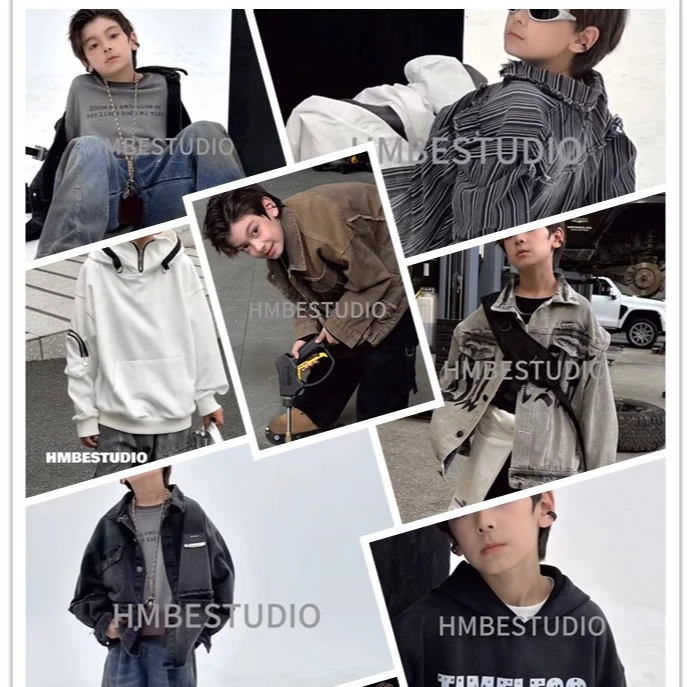 【020-094】2024儿童秋季百搭潮流卫衣裤韩版休闲外套牛仔裤