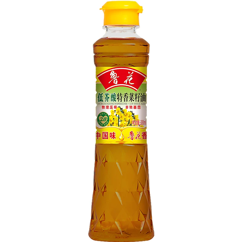鲁花380ml低芥酸菜籽油正宗营养物理压榨家用特香菜油【抖音商城】