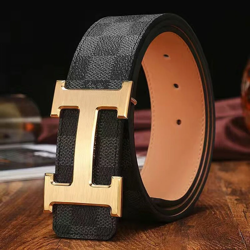 进口爱马皮带男士牛皮真皮奢侈品纯牛皮高档皮带商务腰带男H