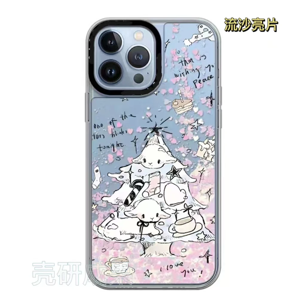 【新系列流沙】C家亮片闪粉液体流沙网红小众款iPhone15手机壳