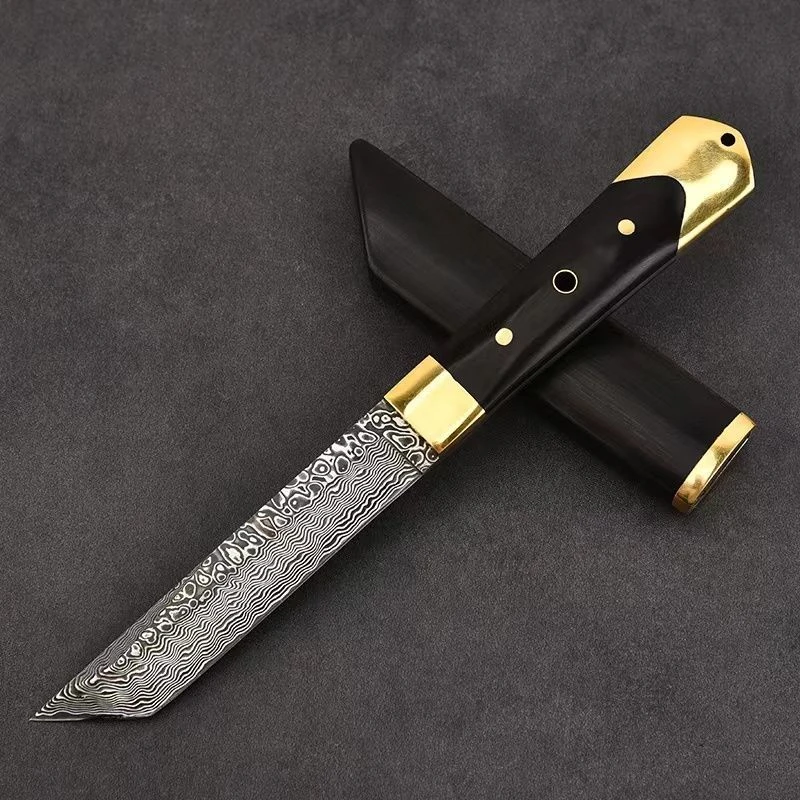 【粉丝福利】大马士革VG10刀水果刀户外野营小刀家用