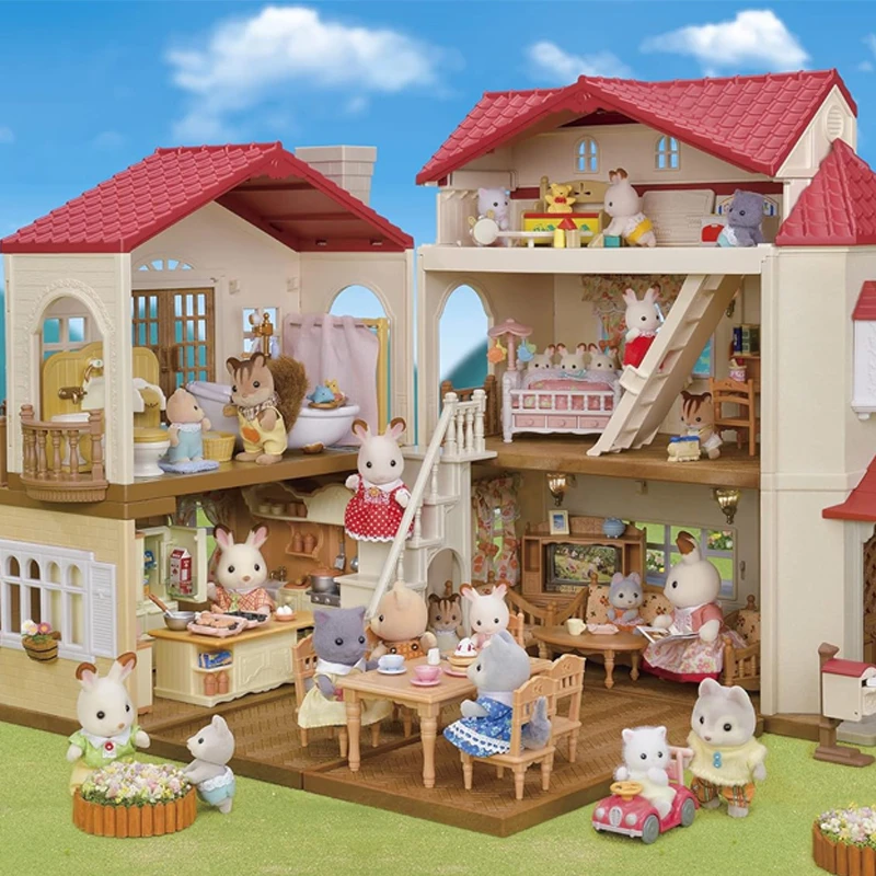 日版森贝儿家族灯光大屋儿童过家家甜梦小屋女孩仿真玩具别墅礼物