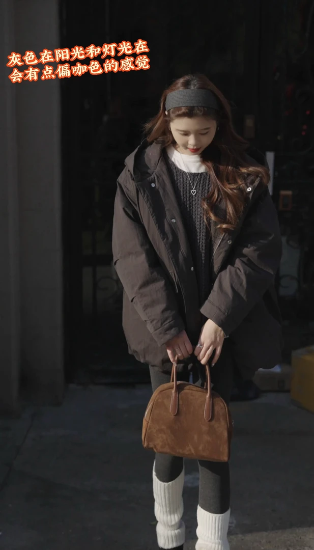 冬季新款韩系休闲连帽慵懒风羽绒服宽松休闲百搭羽绒服外套