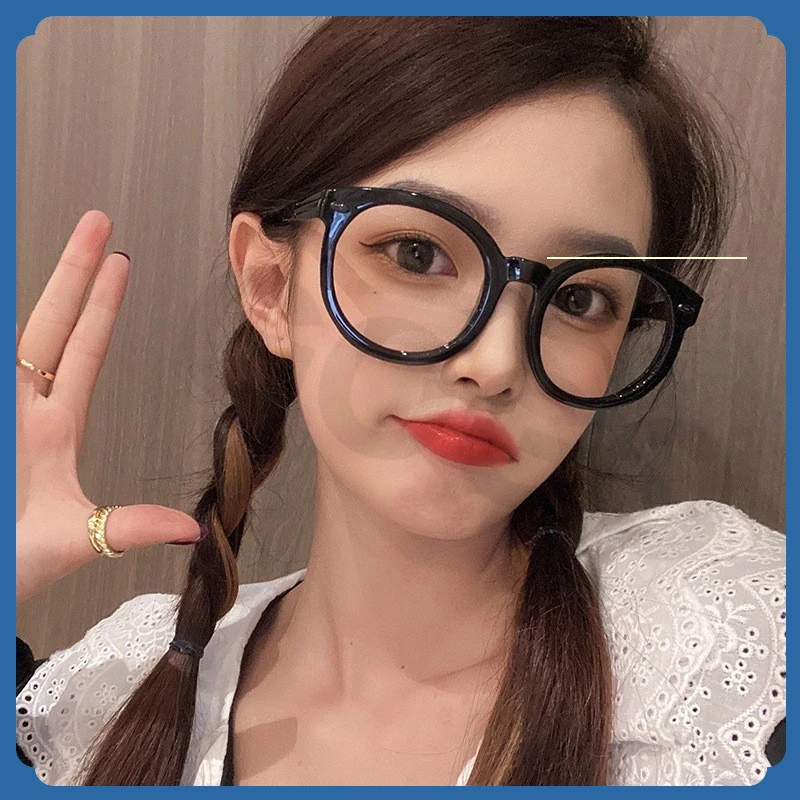 黑框眼镜男近视可配度数大眼睛框架素颜女辐射防蓝光平光近视镜