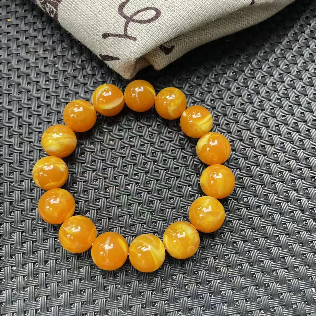 【大喜儿】黄白花13m手链-12WQ436